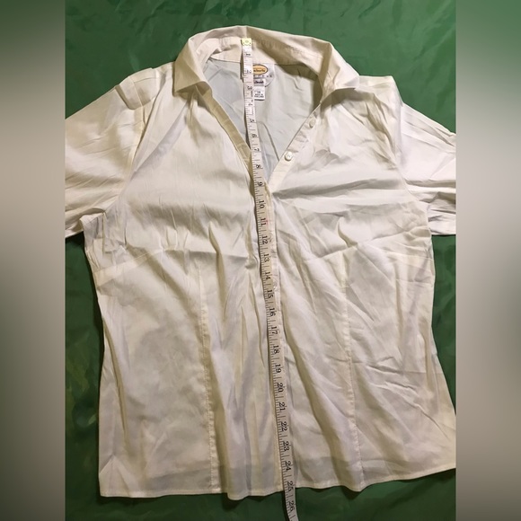Talbots Women’s Petite 3/4 Length White Button Down Blouse Size 14P - Picture 4 of 6